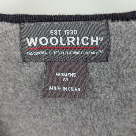 Woolrich Womens Sz M Embroidered Snowflake Snowman Vest Zipper Front Black X-Mas - Picture 3 of 7